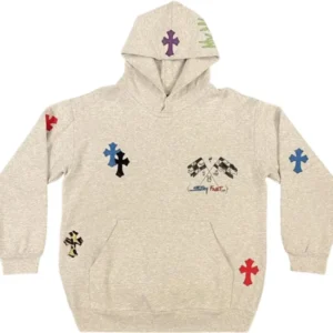Chrome Hearts Matty Boy Cross Hoodie Grey