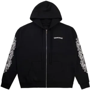 Chrome Hearts Eye Chart Zip Up Hoodie Black Pink