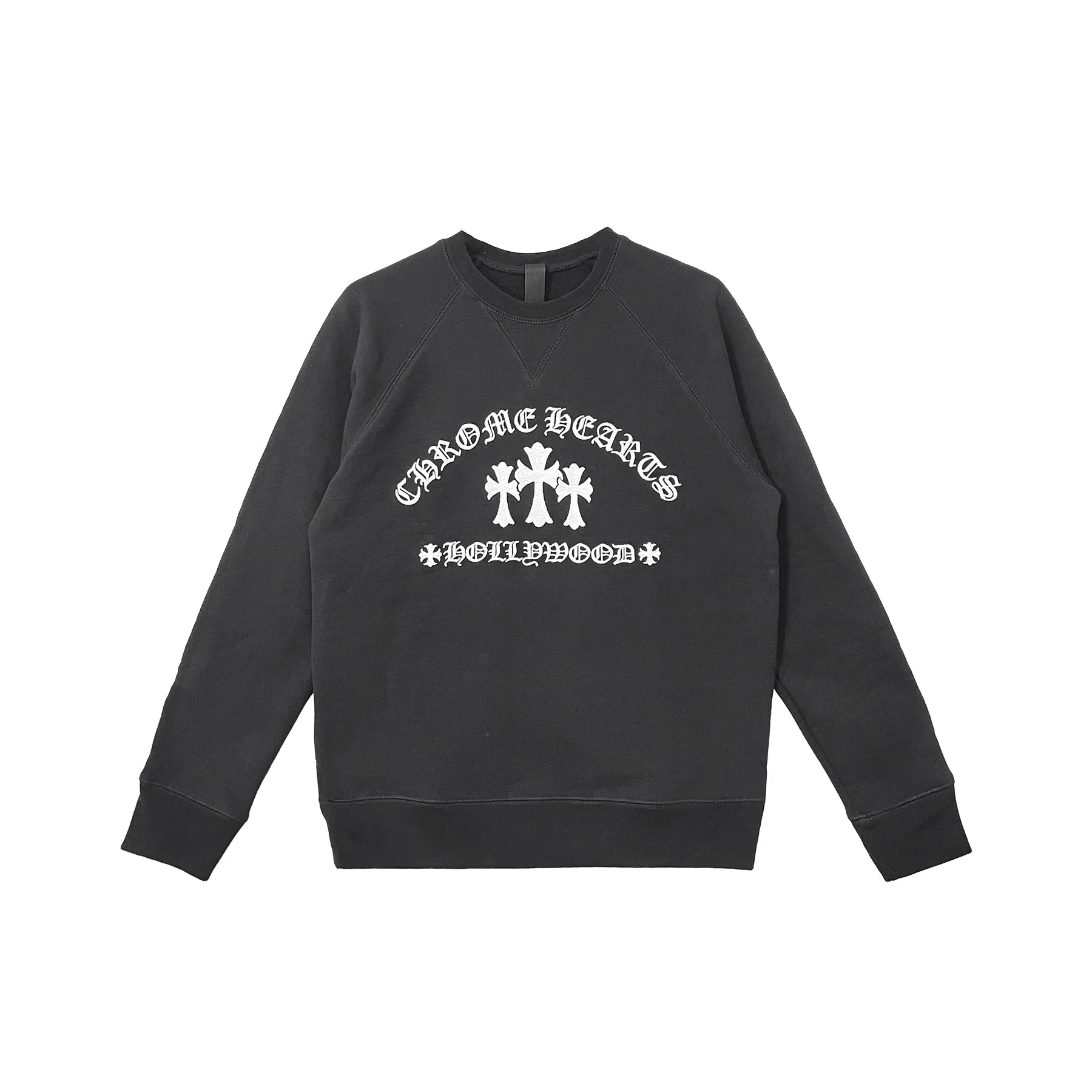 Chrome Hearts Triple Cross CH Embroidered Sweatshirt Chrome Hearts Triple Cross CH Embroidered Sweatshirt