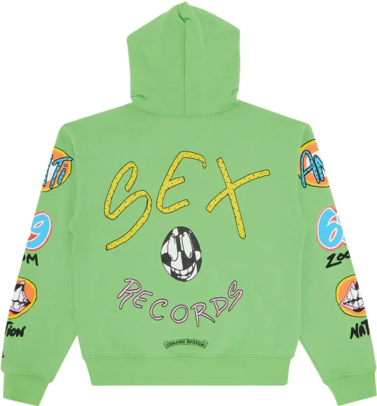 Chrome Hearts x Matty Boy Sex Records Hoodie Green Chrome Hearts x Matty Boy Sex Records Hoodie Green